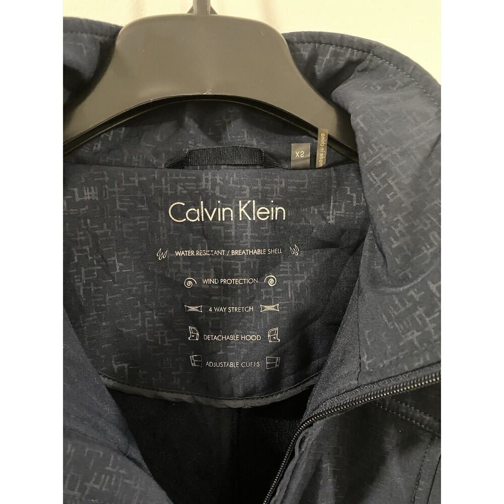 Calvin Klein Women’s Softshell Jacket XS Blue Zip Water Resistant Coat - Picture 8 of 9